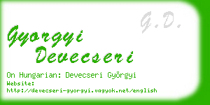 gyorgyi devecseri business card